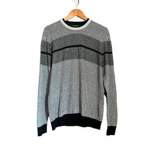Michael Kors Gray and Black Crewneck Sweater
